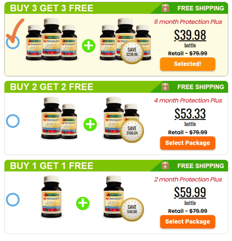 Striction BP price
